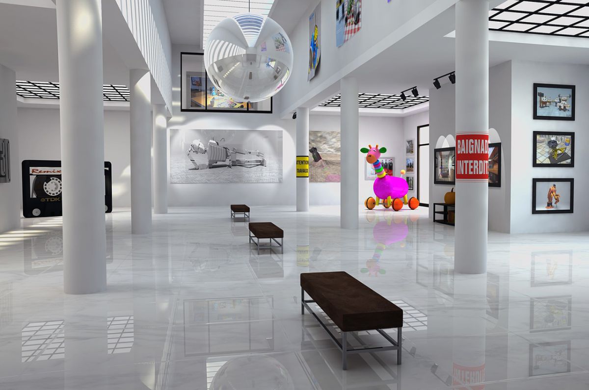 Exposition de photographies, dessins, collage  ...